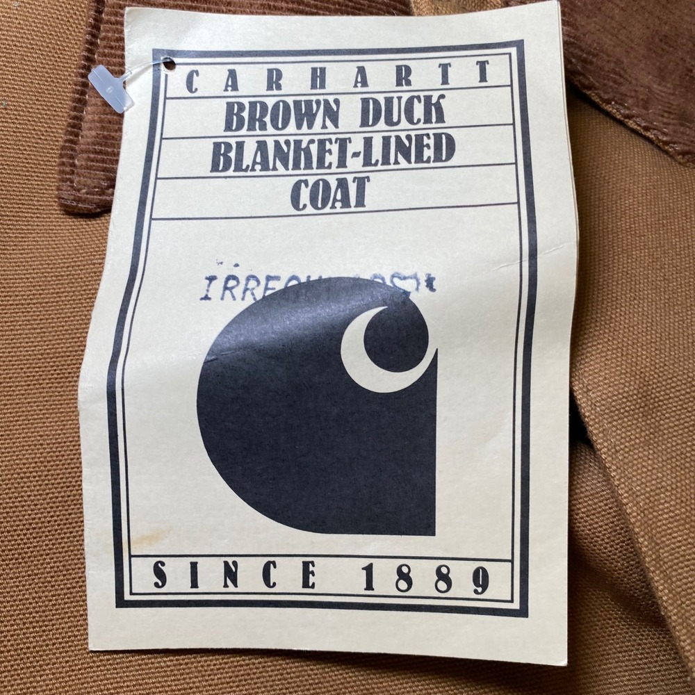 NOS‎ Vintage Carhartt 6BLC Chore Coat 2XL 52R Blanket Lined Brown Duck USA - Picture 11 of 16